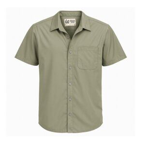Marmot Mountain Works Mens Shirt Medium Sage Wrinkle Resistant Breathable